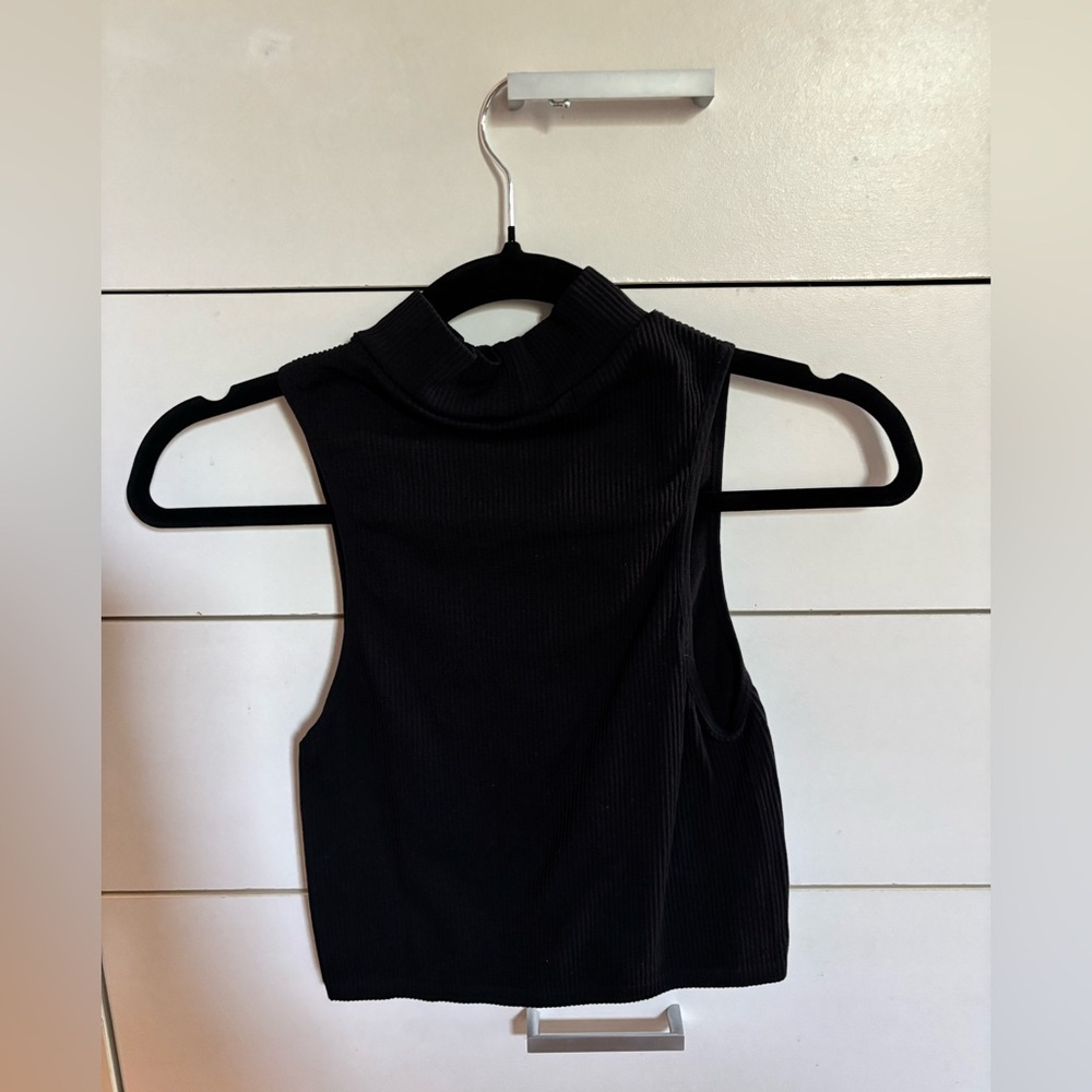 Zara Black Ribbed Tank Top